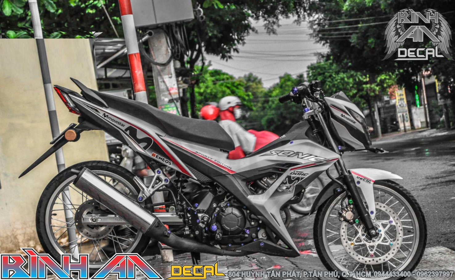 Tem rời sonic 150 - bạc