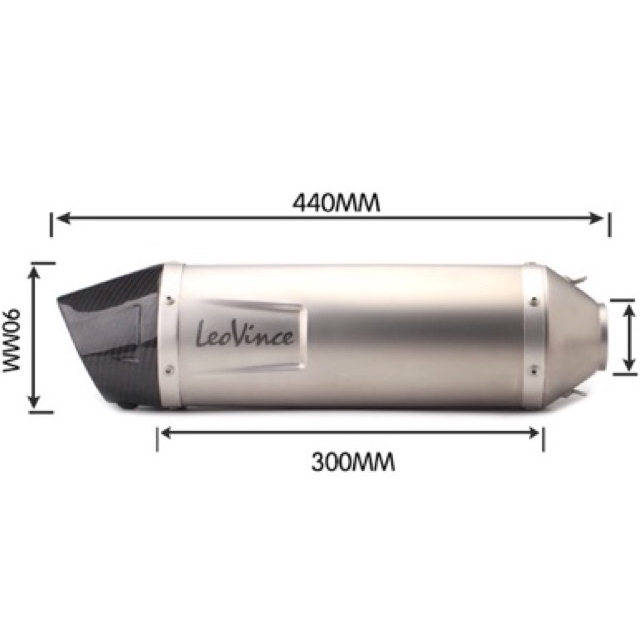 Pô độ LEOVINCE SBK - ONE Đầu Carbon Fitber