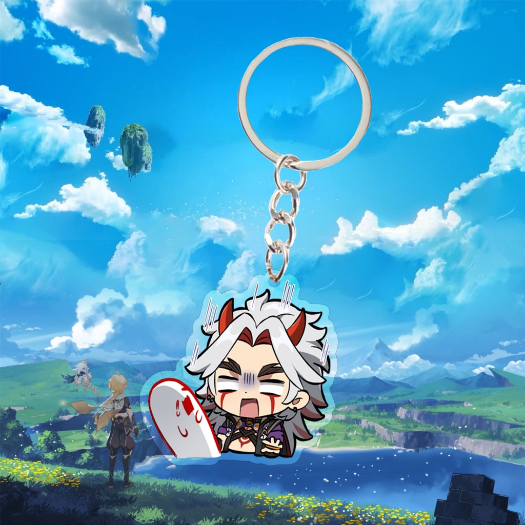 Móc khóa Genshin Impact, móc khóa Xiao, Hutao, Diluc, Kaeya, Childe, Xingqiu, Albedo, Zhongli, Yelan, Ayato