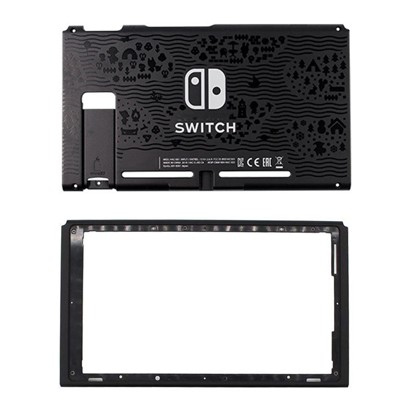 【big-discount】 Black Rear Back Cover Replacement Housing Case Bottom for Nintendo Switch Backplate with Frame.