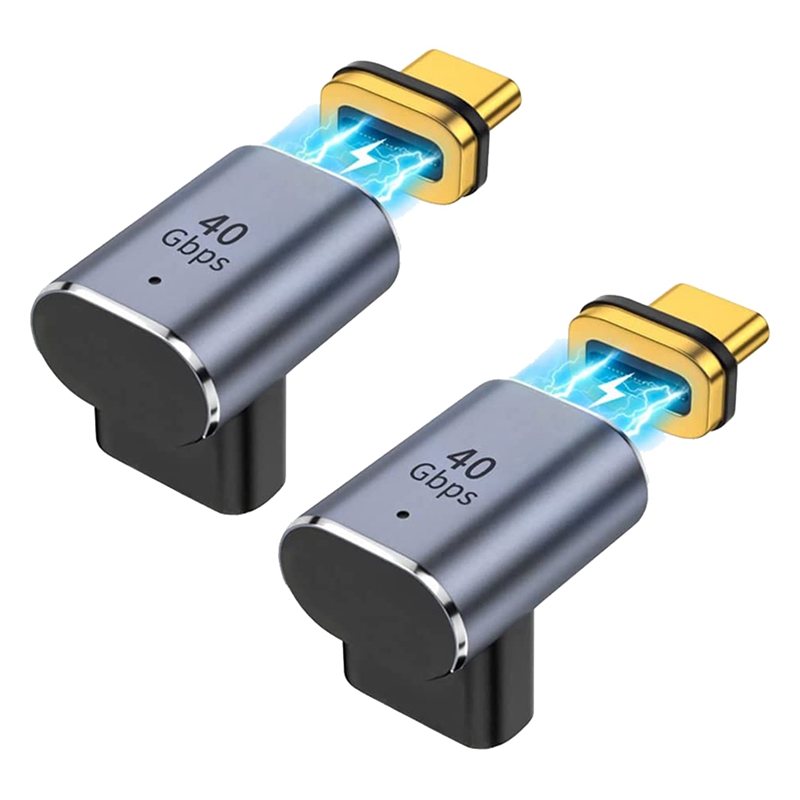 2 pcs usb c magnetic adapter 40gbps pd100w ,8k@60hz,type-c extender for steam deck,macbook,galaxy