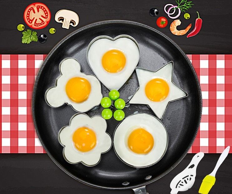 Cooking Kitchen Tools Stainless Steel Fried Egg Shaper Ring Pancake Mould Mold