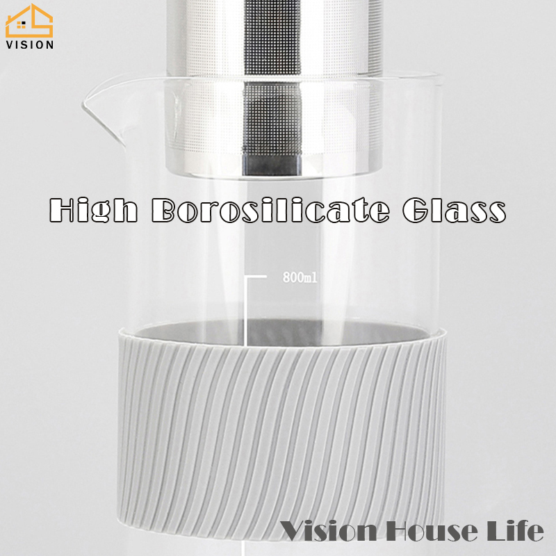 Tầm Nhìn 800Ml Cà Phê thức uống pha lạnh Nồi Được Xây Dựng Trong Lọc Di Động Lạnh Làm nguội Pha Nồi phích điện pha trà Lạnh Bình cà phê Lọc thức uống pha lạnh Nhà Sản Xuất Đồ Dùng Uống