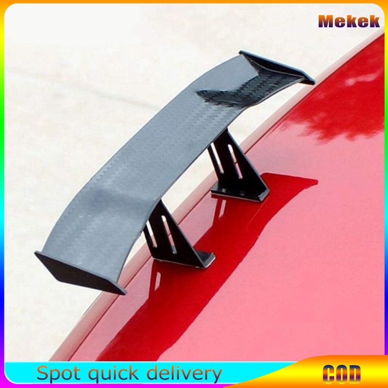 Mekek Car Tiny Tail Wing Black ABS Mini Rear Wing Spoiler Universal Car Refitting Tool
