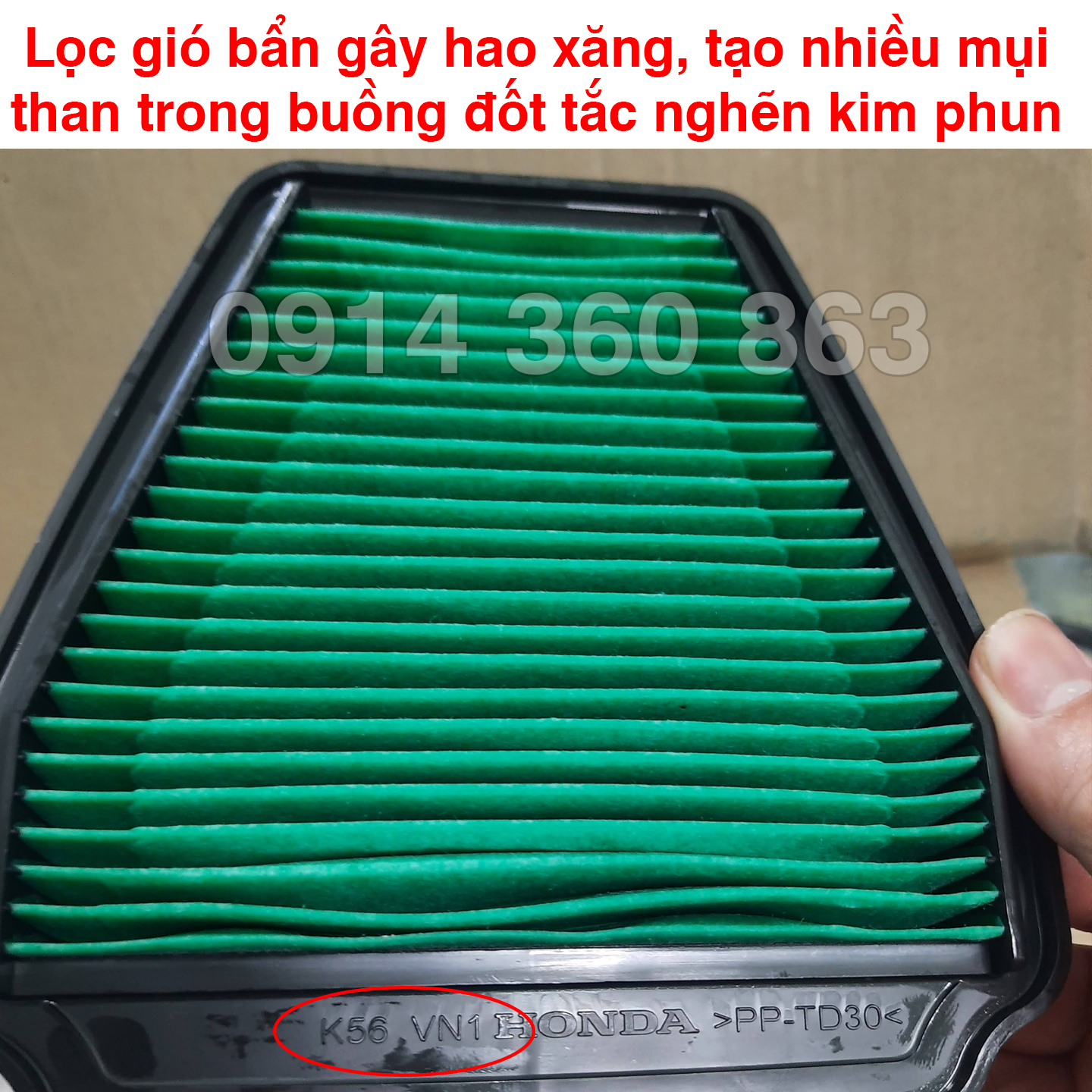 Lọc gió Winner X, Winner 150, Sonic zin (Chính hãng) Honda