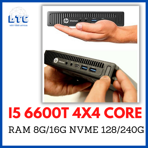 Máy tính mini pc HP 800 G2 mini nhỏ gọn i5 6500 RAM 8G SSD 128G NVME+320G HDD Máy đẹp new
