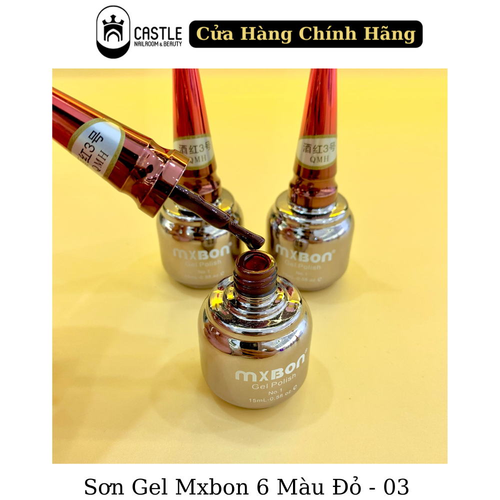 Sơn gel mxbon 6 màu đỏ - chính hãng