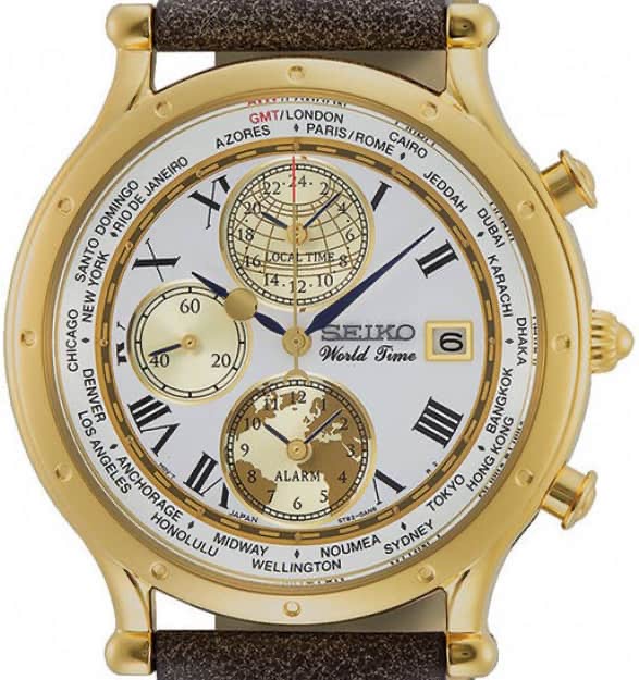 BNIB SEIKO INTERNATIONAL EDITION AGE OF DISCOVERY WORLD TIME ALARM