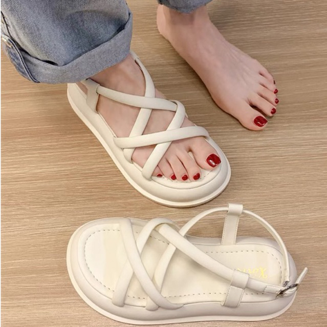 SANDAL NỮ DÂY ĐAN CHÉO MÃ B9 ĐẾ CAO SIÊU ÊM CHÂN
