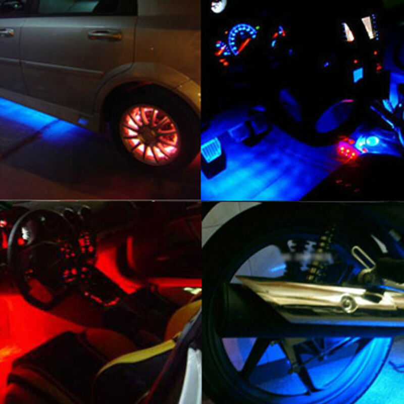 NEW 【Innovative design】2pcs 15/30cm Car Undercar Underbody Neon Tube ...