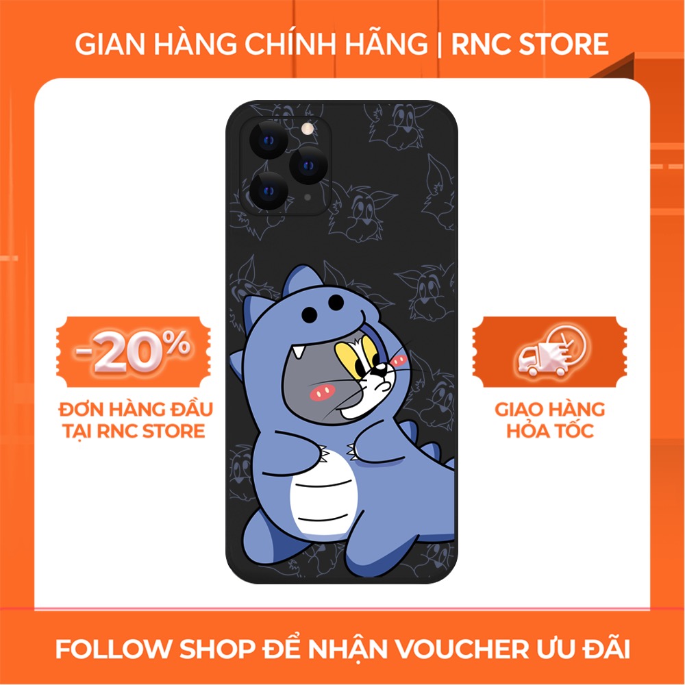 Ốp lưng Iphone 6S/6 Plus/7G/8G/X/Xs/11/12/....dẻo cạnh vuông bảo vệ camera hình Mèo và Chuột