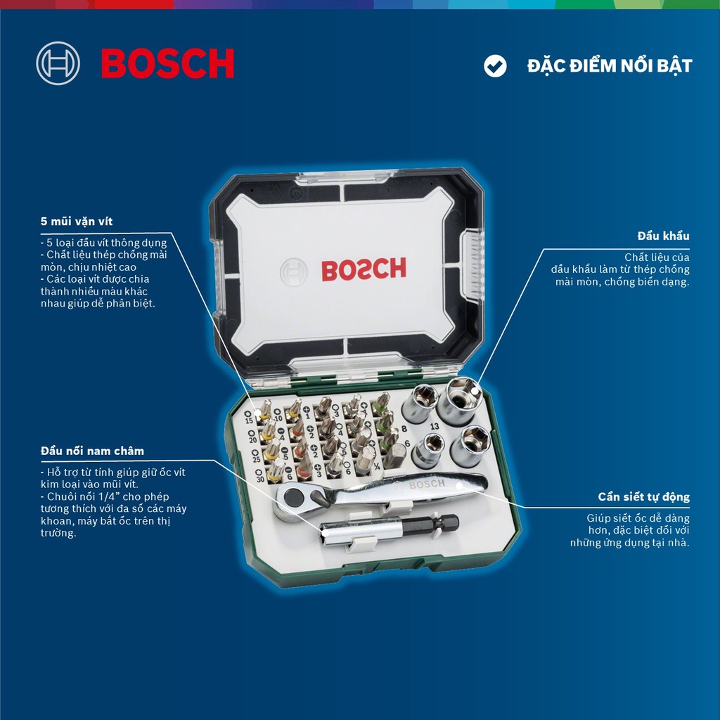 Bosch Screwdriver Set 26 Pieces