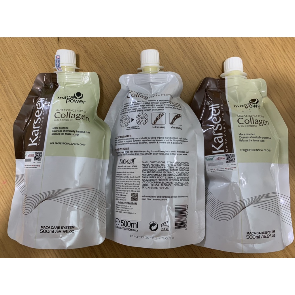 Kem hấp ủ tóc Collagen karseell maca power 500ml - Hàng chính hãng