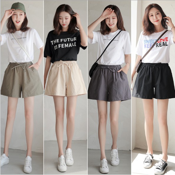 Quần short, quần đùi nữ vải đũi siêu mát