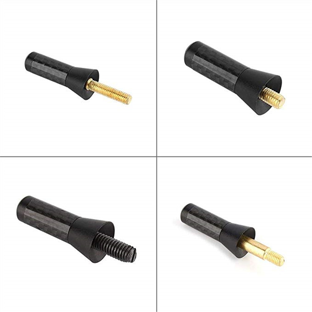 Car Roof Antenna Aluminum Enhanced Signal 1.4" Carbon Fiber Screw Metal 3.5cm Short Stubby Mast Car Accessories Exterior.