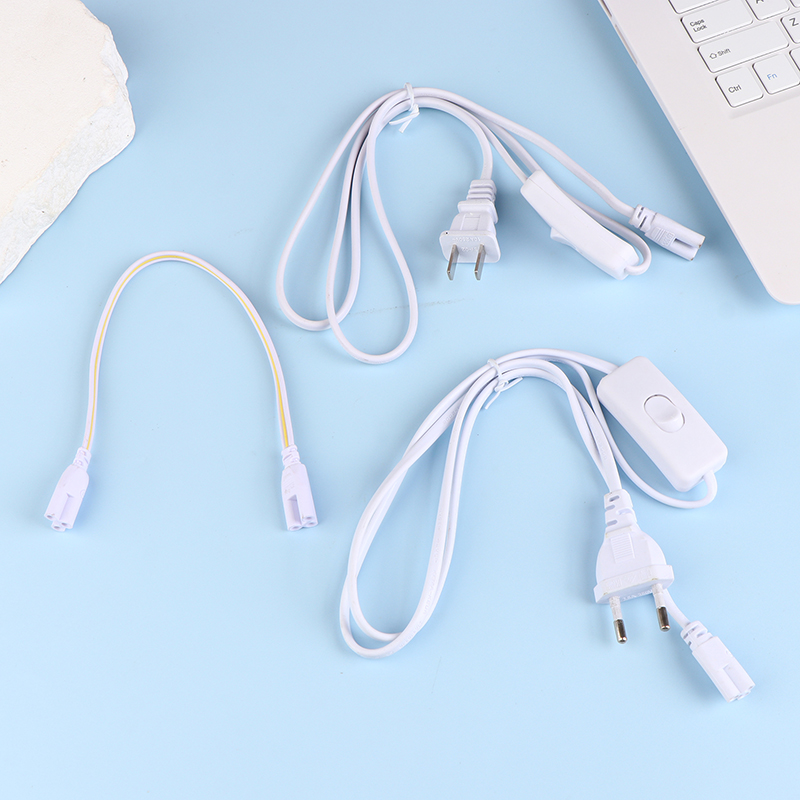 1Pc T5 T8 3Pin LED Tube Connector Cable Wire With Switch T5 T8 Extension Cord For Integrated LED Fluorescent Tube Light Bulb. 