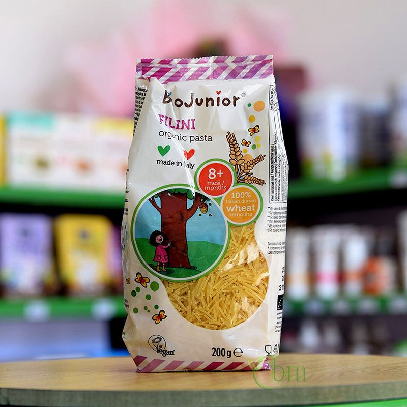 Mì sợi ăn dặm cho bé từ 8 tháng hữu cơ 200gr - BioJunior