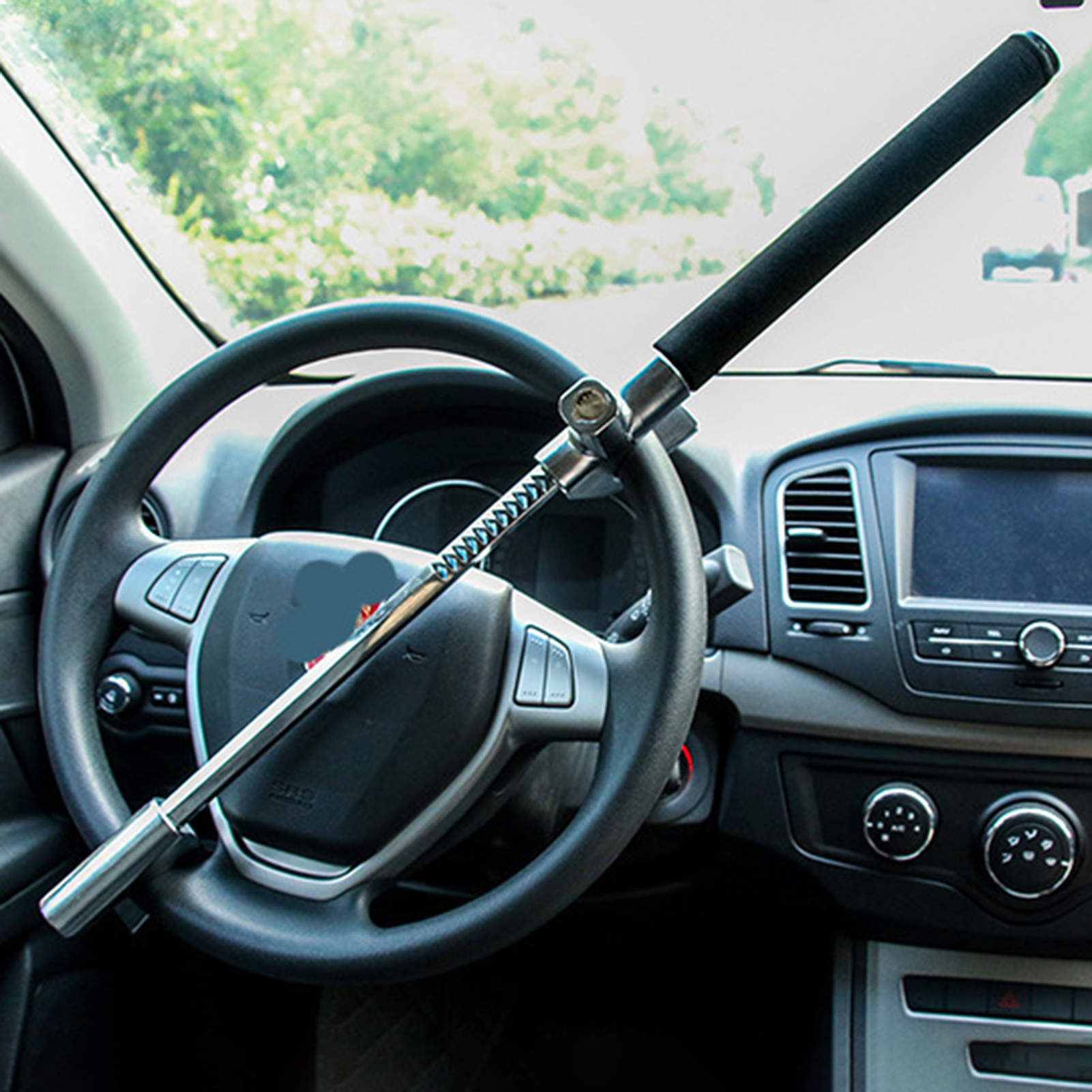 Car Steering Wheel Lock Multifunctional Retractable Wheel Lock Secure Your Car with Multifunctional Anti-theft Steering Wheel Lock Adjustable and Retractable Device less Than