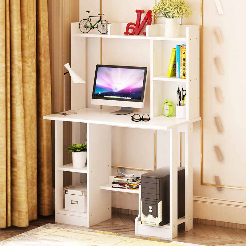 Simple desktop computer table desktop table home writing desk with bookcase combination table simple office desk