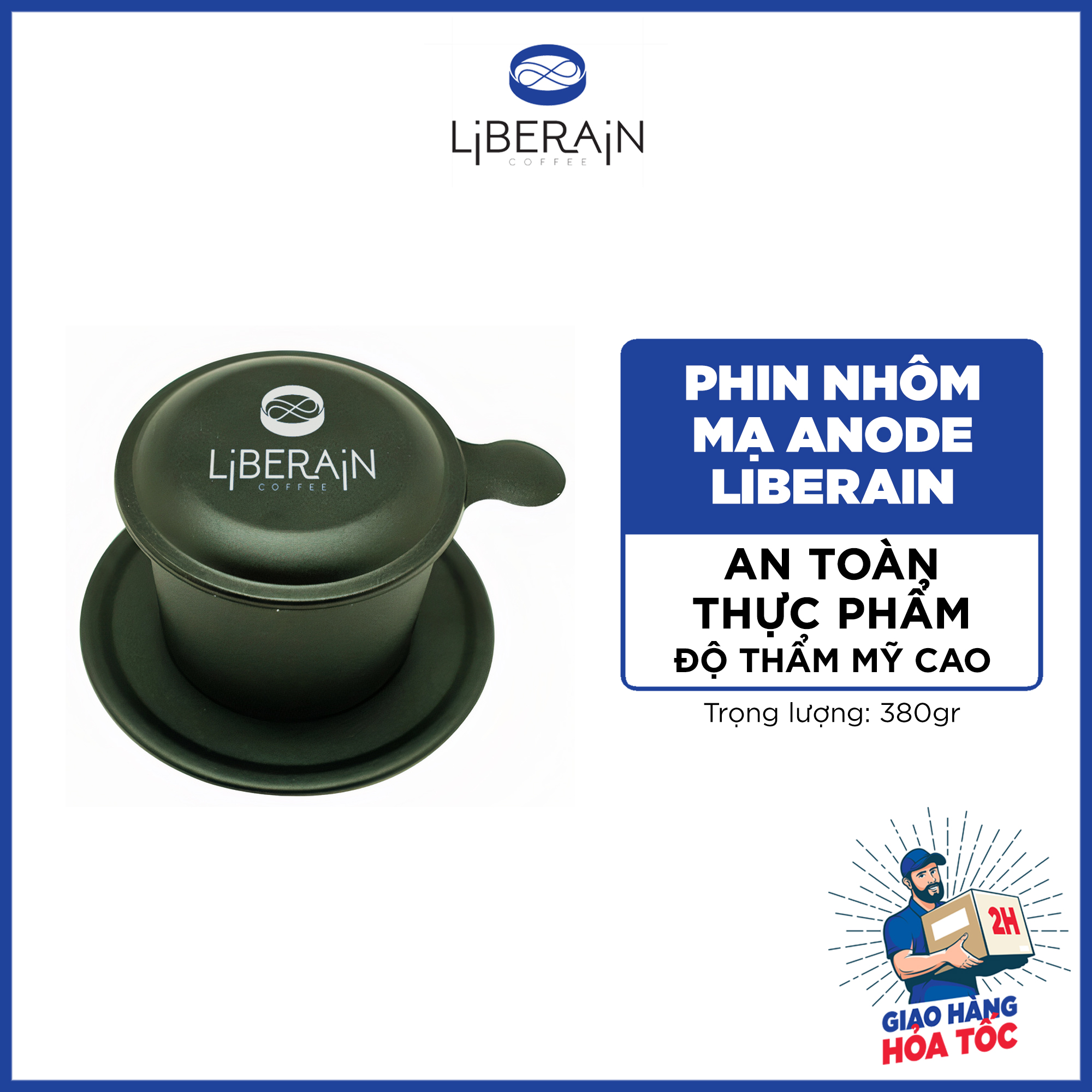Phin Cà Phê Liberain - Nhôm Mạ Anode, An Toàn Sức Khỏe