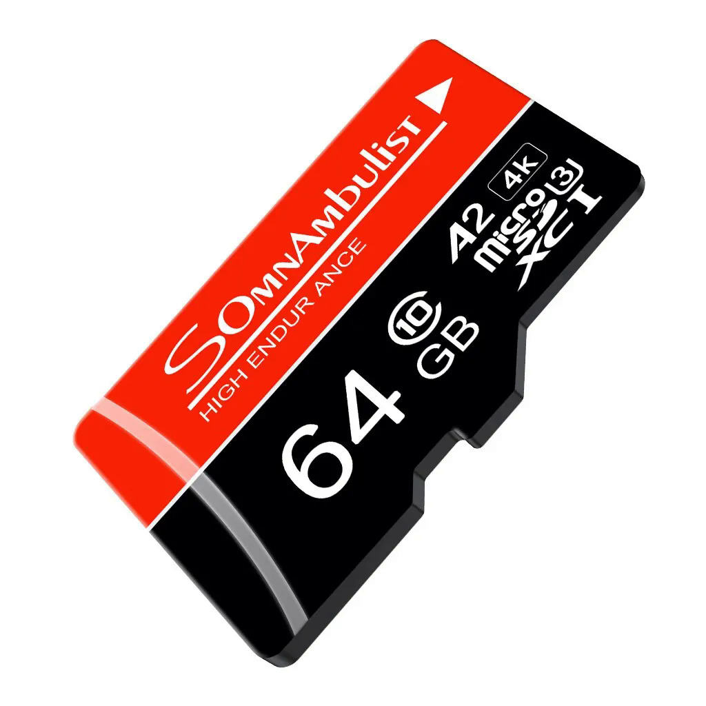 Somnambulist thẻ nhớ 64gb micro sd thẻ cho giám sát âm thanh 64gb micro sdhc class10 a2 u3 ban đầu 64gb tf thẻ