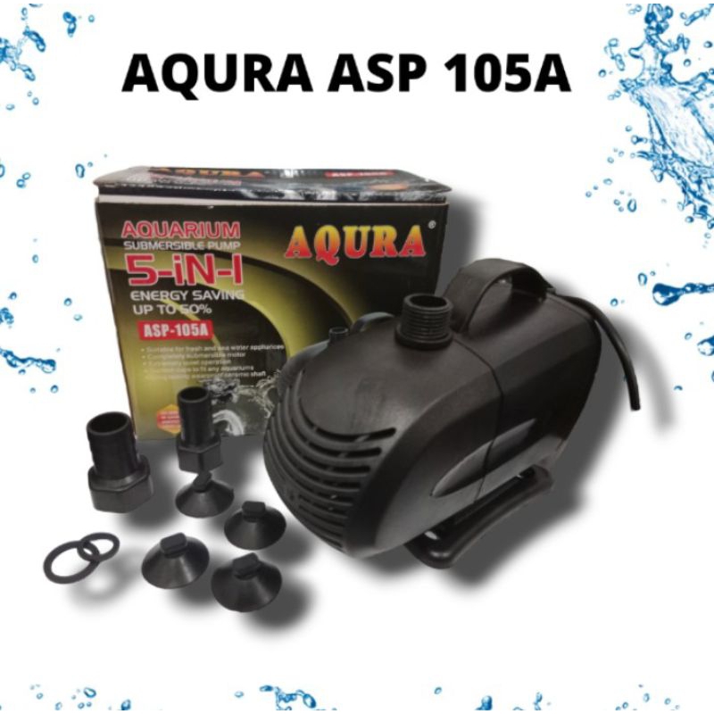 Pompa Kolam KOI Air Mancur Hidroponik AQURA ASP 105A