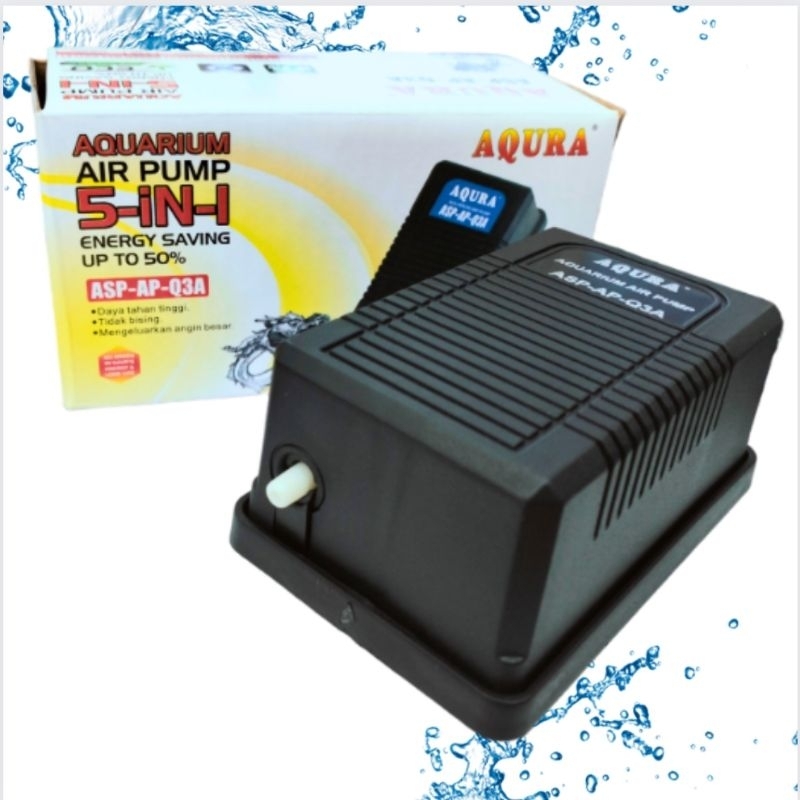 AQURA ASP AP Q3A AIRPUMP AERATOR UDARA 1 LUBANG OUTPUT