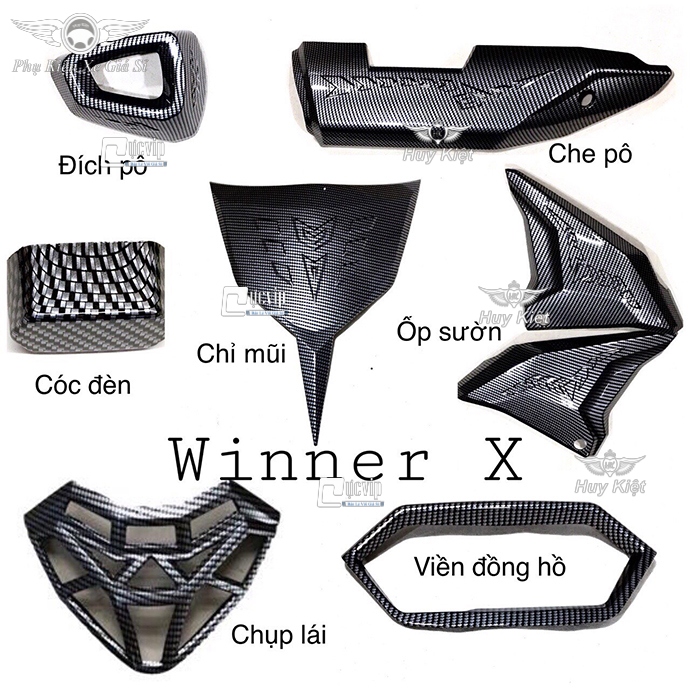 [HCM]Combo 7 món Carbon Cho Xe Winner X MS1792