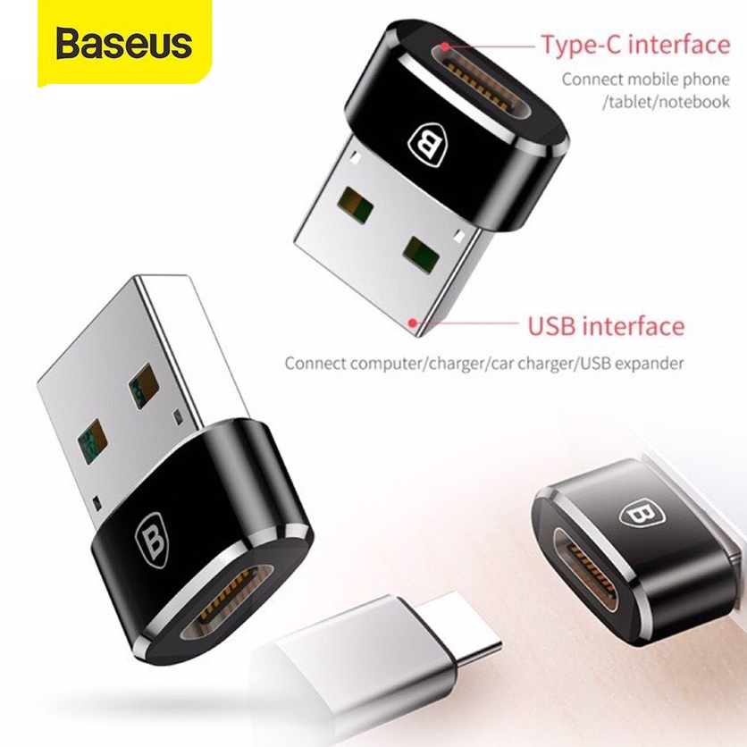 Đầu chuyển đổi OTG Baseus USB-C sang USB-A  (TYPE C Male to USB Female Cable Adapter Converter)