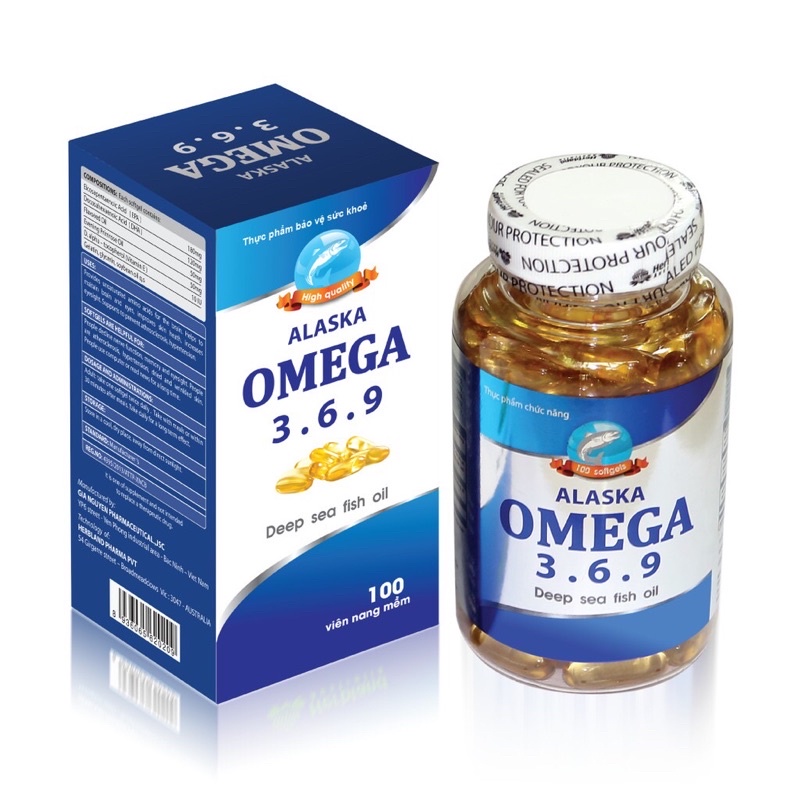 Dầu cá Omega 369 Alaska, lọ 100 viên