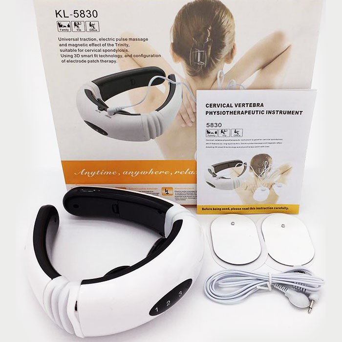 Máy massage cổ vai gáy kl5830, máy mát xa xung điện trị liệu cổ vai gáy kl5830 - bảo hành 12 tháng