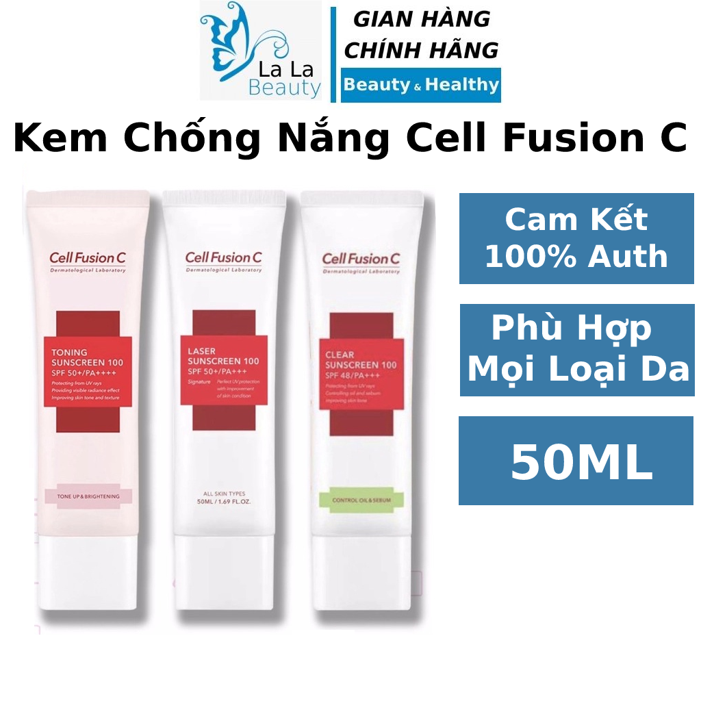 Kem Chống Nắng Cell Fusion C, Kem Chống Nắng Cho Da Dầu,Nhạy Cảm, Khô, Yếu, Nâng Tone LaLa Cosmetic thumbnail