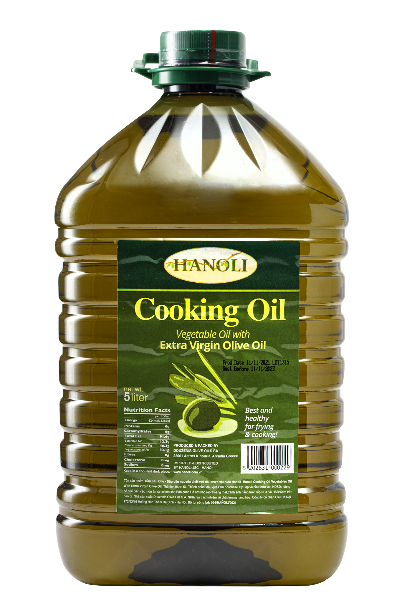 Combo thùng 4 chai dầu ăn oliu hanoli chai 5l chứa 75% dầu oliu siêu - ảnh sản phẩm 2
