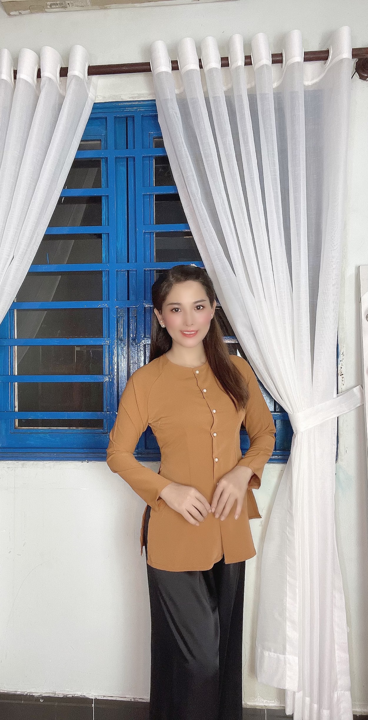 ÁO BÀ BA VẢI LỤA TRƠN
