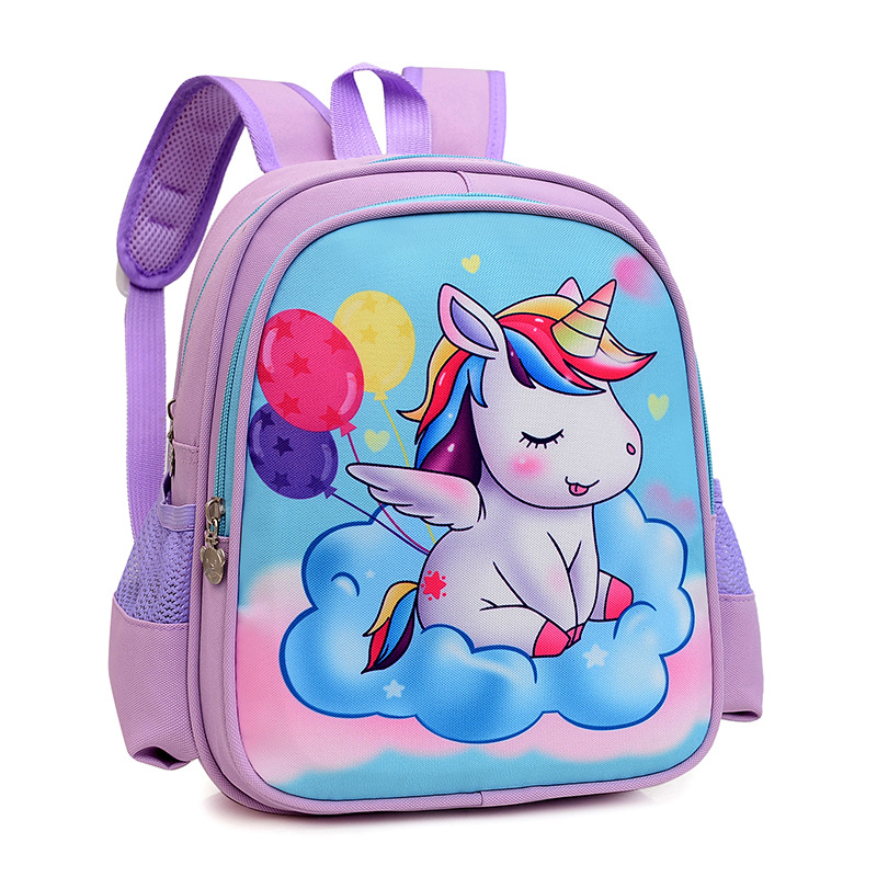 LS New Kindergarten School Bag, Space Backpack, Spine Protection Backpack, Unicorn Backpack for Girls 2-7 Years Old