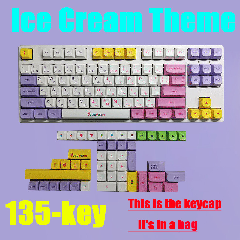 Replacement Key Cap Keyboard XDA PBT Dye 126/127/135Keys Sublimation