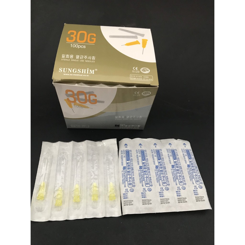 combo 10 Đầu kim Sungshim tiêm dưỡng chất 30g mesotherapy dài 4mm 13mm