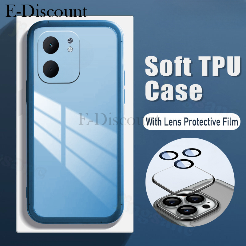 New Phone case OPPO A5X Back cover Camera Protection Semi Transparent Soft Silicone Shockproof with Lens Protector Films For OPPO A5X case.