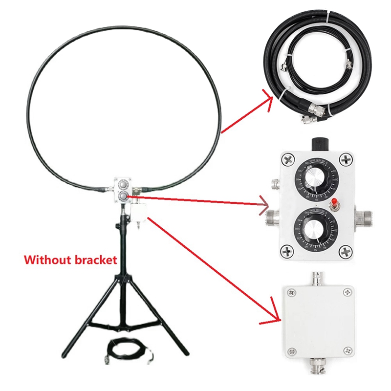 20W QRP Shortwave Radio Antenna Ring Antenna Transceiver Antenna for HF