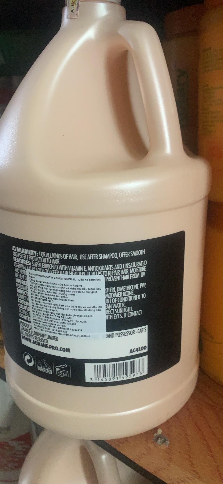 Dầu Xả Aurane Protein Moisturizing 4000ml Mở Biểu Bì Tóc