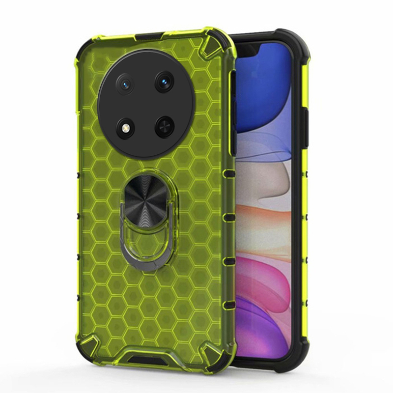 Phone%20case%20Honor%20X9C%20Clear%20Honeycomb%20Design%20Rugged%20Silicone%20Armor%20Shockproof%20Kickstand%20Holder%20Back%20cover%20Honor%20X9C%205G%20-%20Image%208
