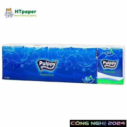 Khăn giấy bỏ túi Pulppy lốc 10 gói chính hãng mềm mại 3 lớp