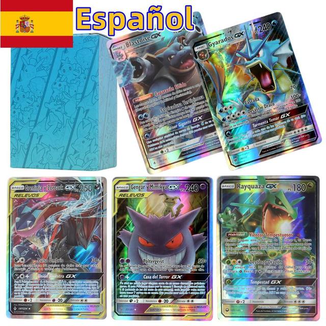 Newest Pokemon Rainbow Card Vstar Vmax GX Spanish Version Flash Card Trading Cards Birthday Gifts for Children Toy
