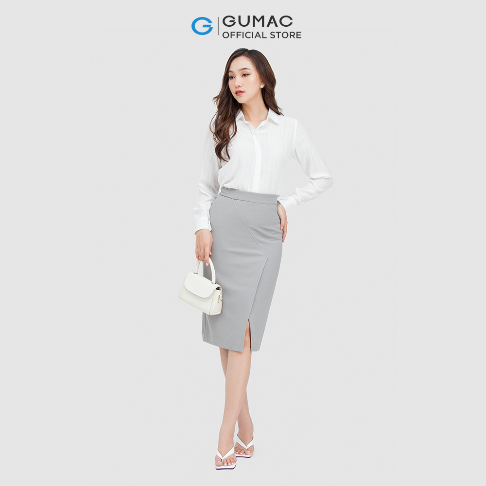 [15 - 17.5 | TẶNG QUÀ đơn từ 499K] Áo sơ mi nữ GUMAC AC05003 giấu nút