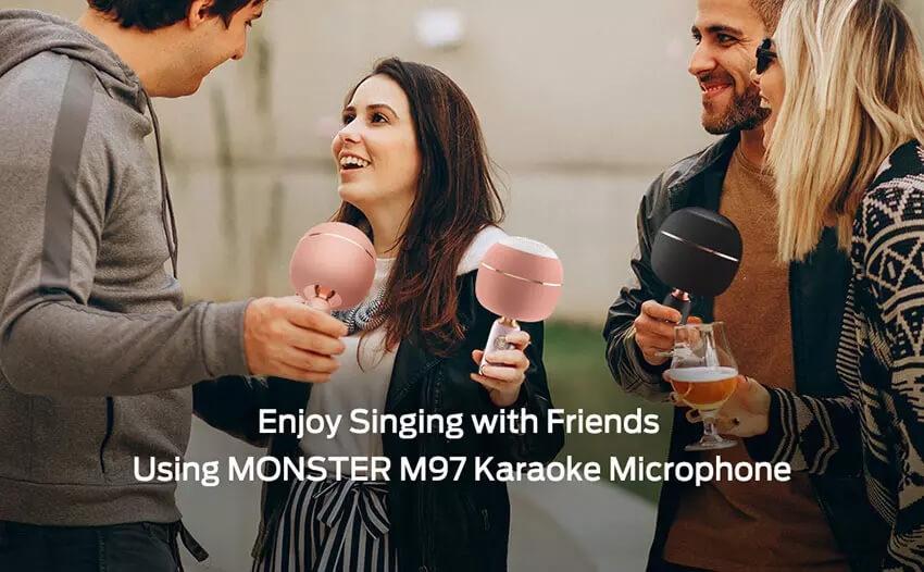 Micro Kèm Loa Bluetooth Monster Karaoke M97