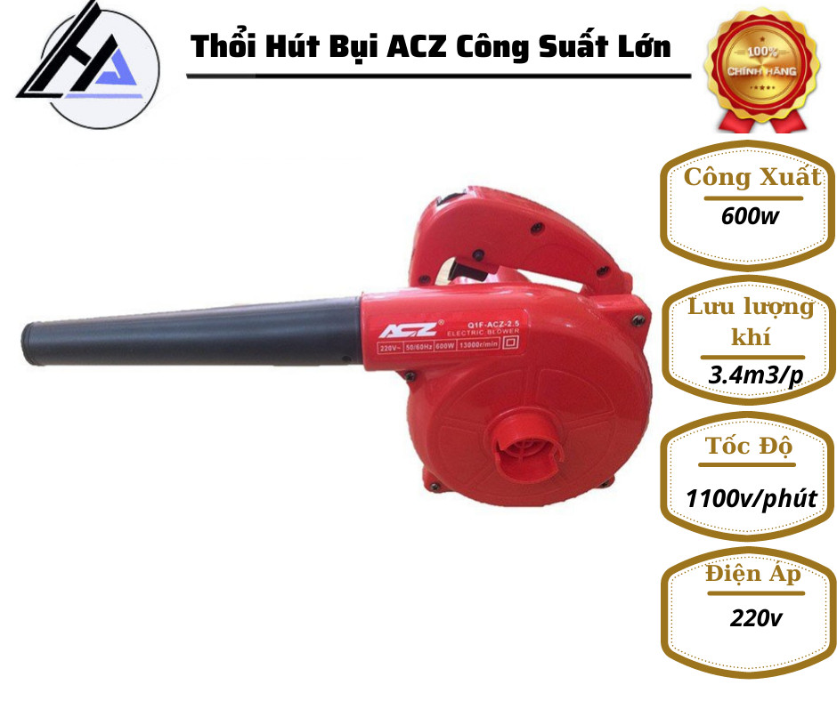 Máy thổi hút bụi cầm tay mini ACZ 600W Hàng chính hãng - mạnh mẽ bảo hành 6 tháng