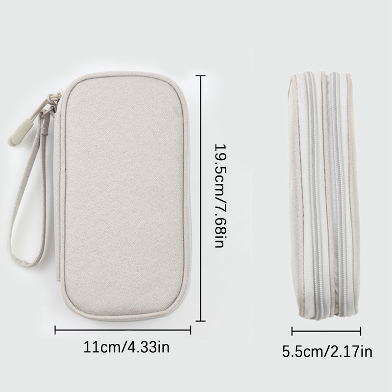 Double Layer Travel Organizer Portable Cable Storage Pouch Gadget Bag Waterproof