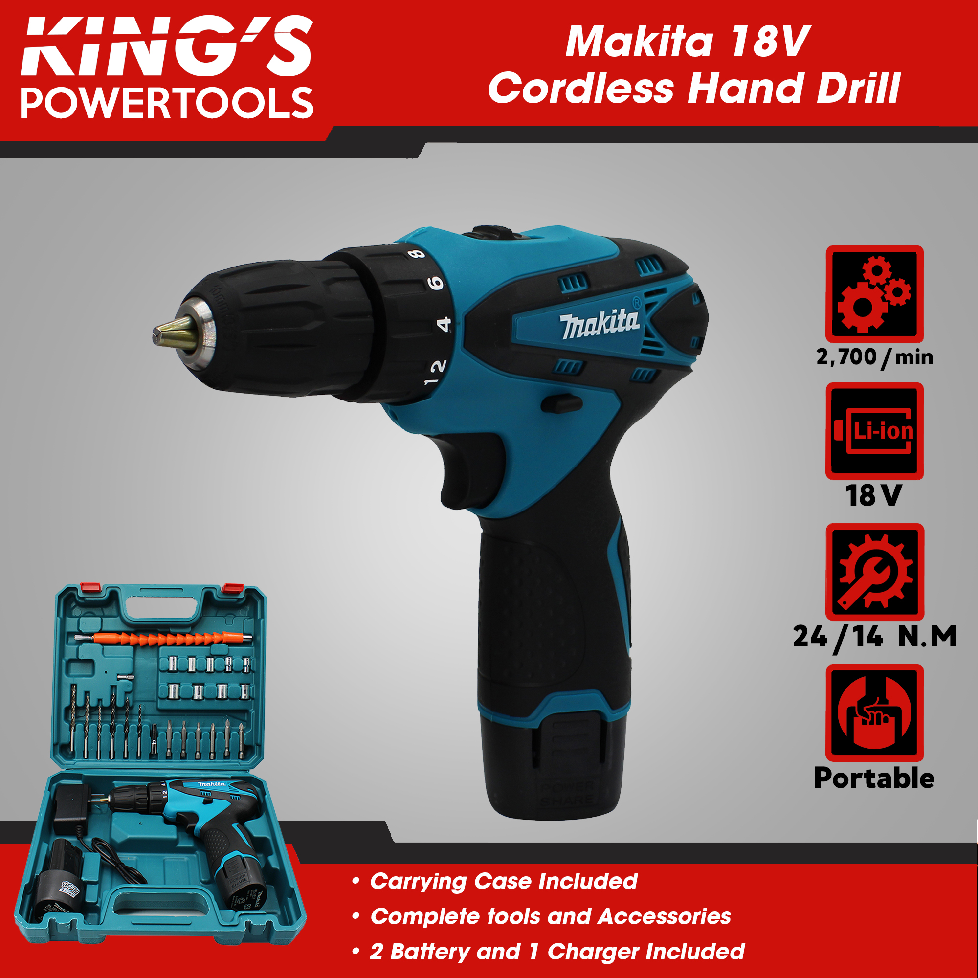 MK DF330DWE 18V Cordless Hand Drill Lazada PH