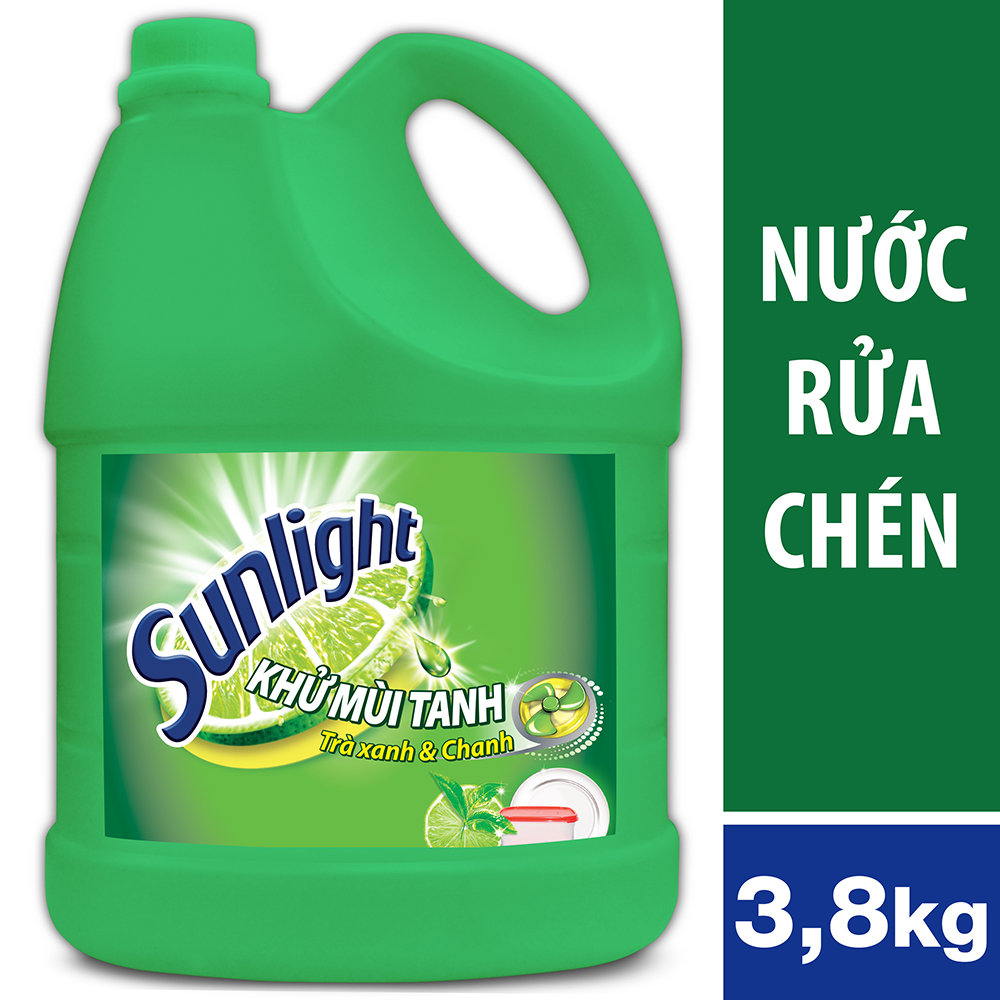 Nước rửa chén Sunlight Extra trà xanh matcha Nhật Bản can 3.6kg
