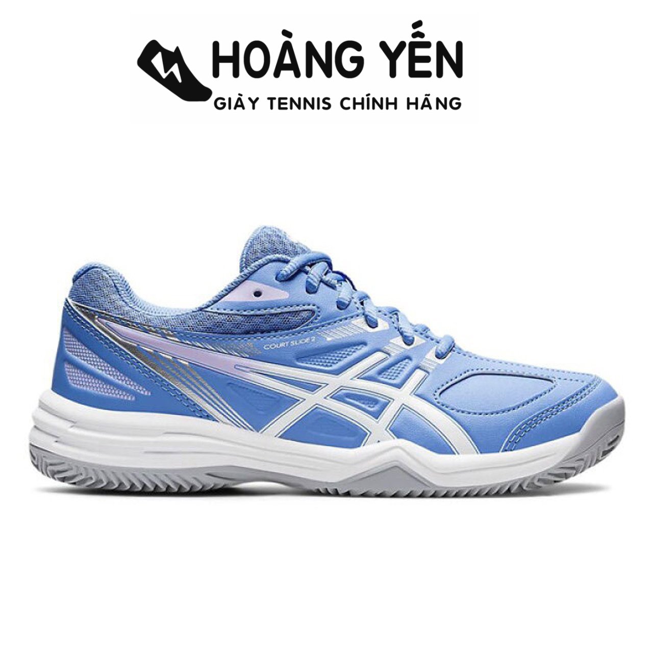 Giày Tennis Asics Nữ Chính Hãng Court Slide 2 Blue White